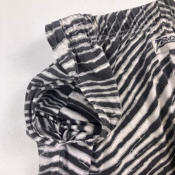 VTG 90's Zubaz OAKLAND RAIDERS Zebra Black White Silver Pants Size XL - Picture 5 of 12